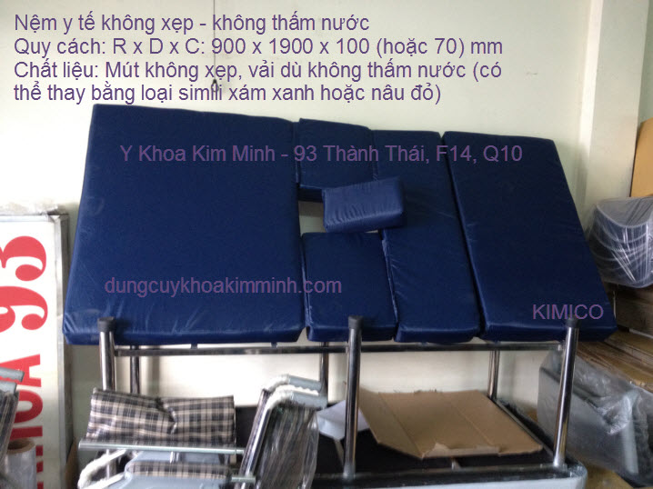 Nệm giường y tế 2 tay quay có bô vệ sinh Y Khoa Kim Minh